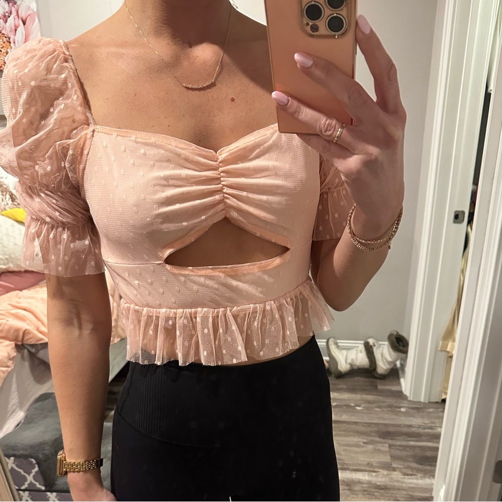 Light pink top